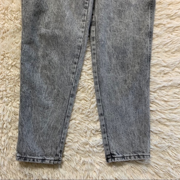 Vintage Chic Stonewashed Black Gray Jeans Made USA - Picture 7 of 10